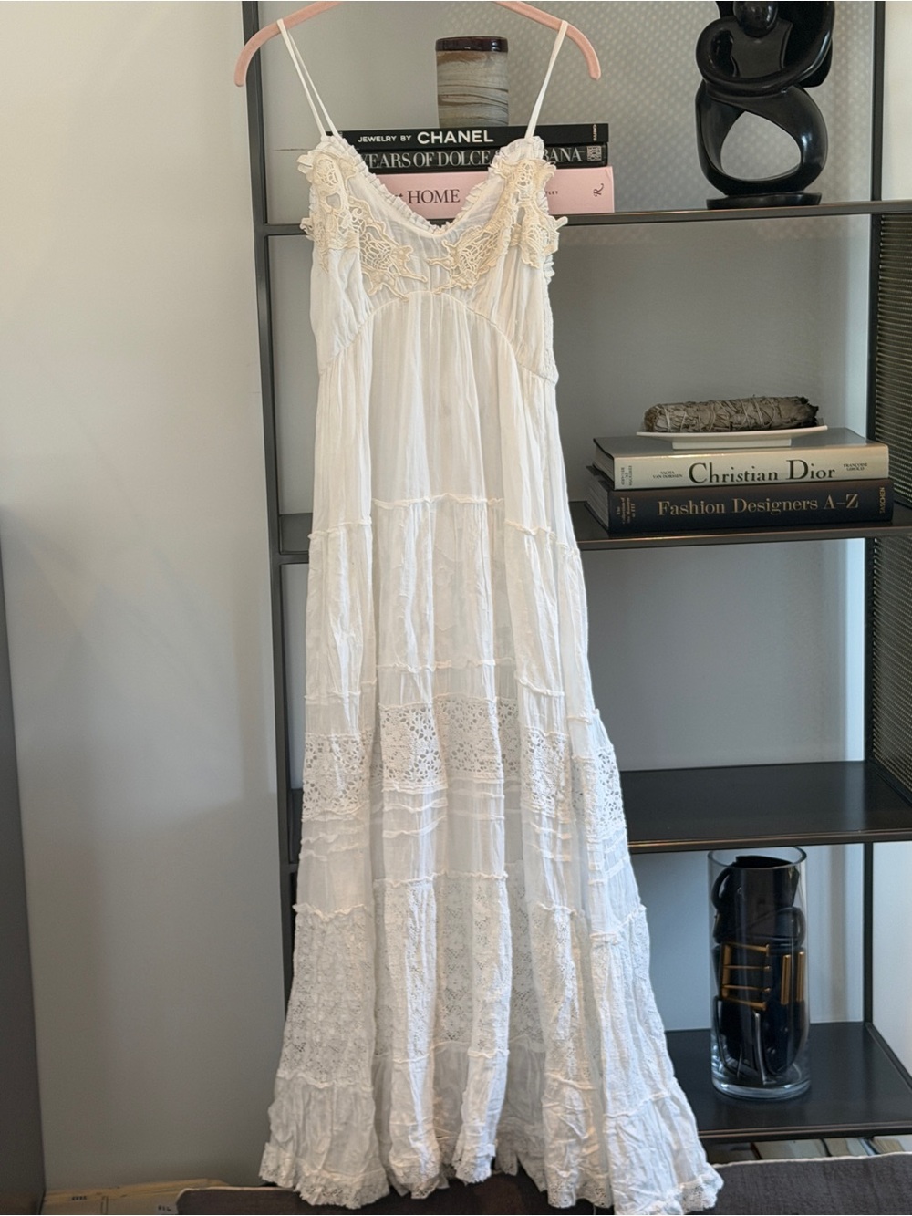 White Lace Maxi Slip Dress
